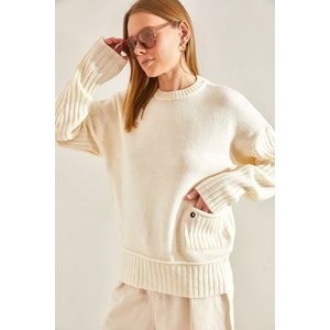 Bianco Lucci Women's Pocket Detailed Knitwear Sweater obraz