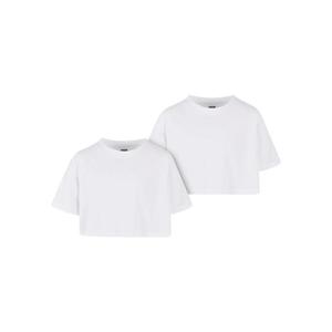 Dívčí krátké tričko Short Kimono Tee - 2 Pack bílé+bílé obraz