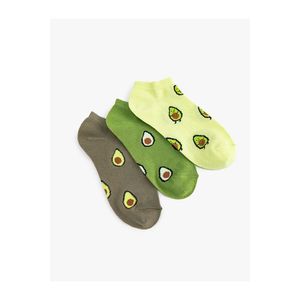 Koton Set of 3 Avocado Patterned Socks Multi Color obraz