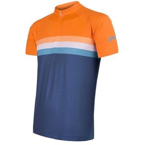 Pánský dres Sensor Cyklo Summer Stripe Blue/Orange obraz