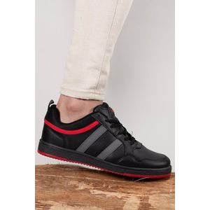 Riccon Men's Sneakers 00122022 Black Red obraz