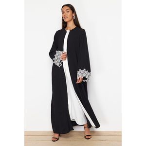 Trendyol Black Lace Detailed Snap-On Woven Mevlana Cap & Ferace & Abaya obraz