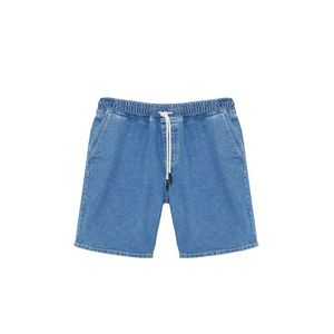 Trendyol Blue Wide Cut Plus Size Denim Shorts obraz