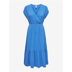 Modré dámské midi šaty ONLY Thyra obraz