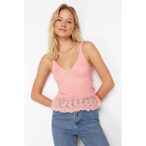 Trendyol Pink Brode Garni Detailed Knitwear Blouse obraz