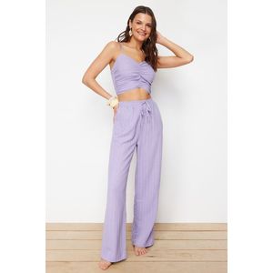 Trendyol Lilac Woven Blouse Trousers Set obraz