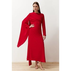 Trendyol Red Shawl Detailed Evening Dress obraz
