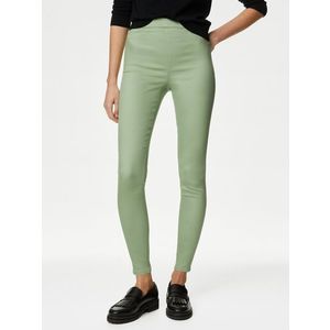 Světle zelené dámské skinny fit džíny s vysokým pasem Marks & Spencer obraz