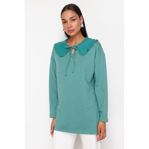 Trendyol Mint Baby Collar Detailed Knitted Tunic obraz