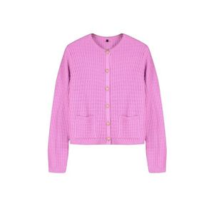 Trendyol Pink Jacket Look Buttoned Pocket Detailed Knitted Cardigan obraz