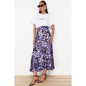 Trendyol Purple Patterned Woven Skirt obraz