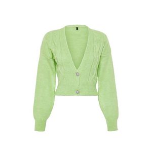 Trendyol Lime Crop Soft Textured Knitwear Cardigan obraz