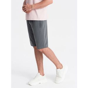 Ombre Men's BASIC cotton sweat shorts - graphite obraz