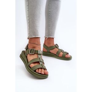 Hladké dámské sandály ZAXY Zelená obraz