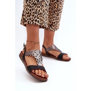 Sergio Leone dámské ploché sandály černé obraz