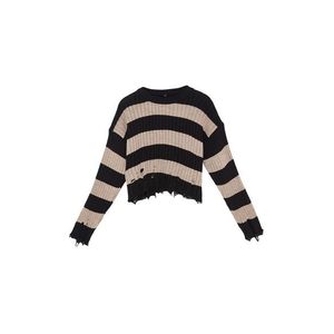 Trendyol Black Crop Wide Fit Knitwear Sweater obraz
