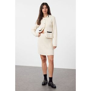 Trendyol Stone Crop Pocket Detailed Mini Skirt Knitwear Bottom-Top Set obraz