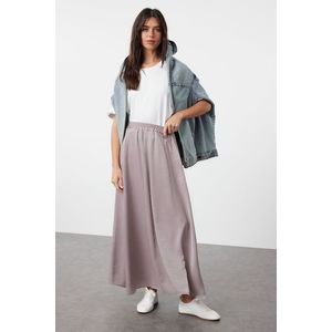 Trendyol Lilac Shiny Fabric Woven Skirt obraz