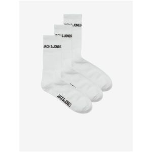Sada tří párů bílých pánských ponožek Jack & Jones obraz