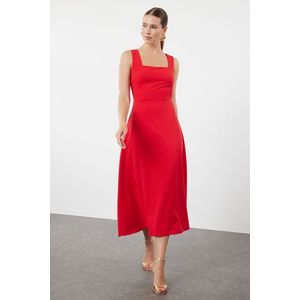 Trendyol Red A-Cut Woven Elegant Evening Dress obraz