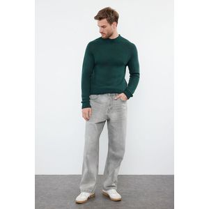 Trendyol Emerald Green Slim Fit Turtleneck Half Turtleneck Raglan Sleeve Seamless Basic Knitwear Sweater obraz