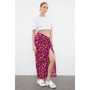 Trendyol Fuchsia Patterned Woven Skirt obraz