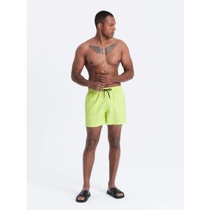 Ombre Neon men's swim shorts with magic print effect - lime green obraz