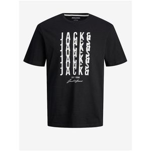Černé pánské tričko Jack & Jones Delvin obraz