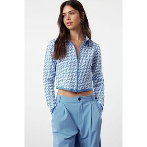 Trendyol Blue Collar Detailed Knitwear Cardigan obraz