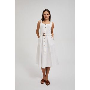 Dámské letní šaty s knoflíky MOODO - bílá obraz