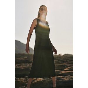 Dámské pletené šaty MOODO - černá obraz