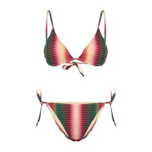 Trendyol Green-Multicolor Gradient Triangle Normal Waist Bikini Set obraz