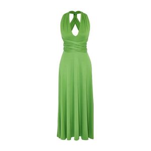 Trendyol Green Belted Maxi Knitted Tie Beach Dress obraz