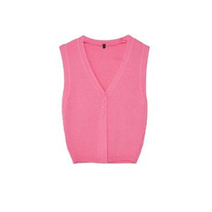 Trendyol Pink Crop Premium/ Special Yarn Top Knitwear Blouse obraz