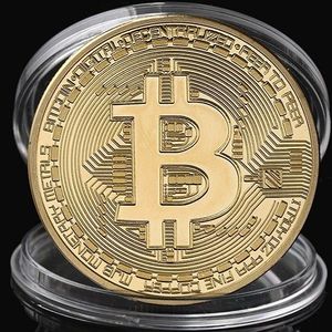 Mince Bitcoin Zlatá obraz