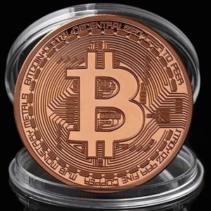 Mince Bitcoin Růžová/Zlatá obraz