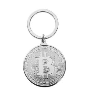 Přívěsek Bitcoin Stříbrná obraz