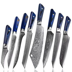 Sada damaškových kuchyňských nožů Sasebo Modrá obraz