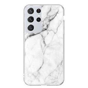 WOZINSKY Wozinsky Marble silikónové pouzdro pro Samsung Galaxy S21 Plus 5G bílá obraz