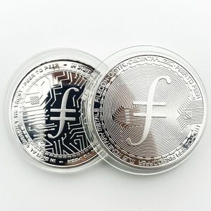 Mince Filecoin Stříbrná obraz