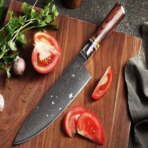 Damaškový kuchyňský nůž Kašiwa Chef/Hnědá obraz