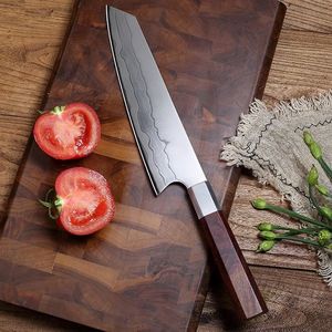 Damaškový kuchyňský nůž Kasugai Hnědá obraz