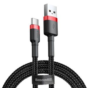 Baseus Cafule Cable odolný nylonový kabel USB/USB C QC3.0 2A 2M (CATKLF C91) Černo/červený obraz