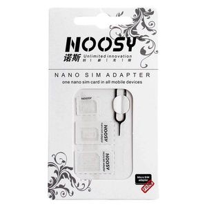 Noosy adaptér Nano Micro Sim 3v1 iPhone Set + klíč Bílá obraz