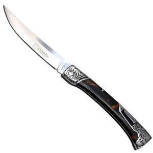 Outdoorový skládací nůž COLUMBIA 23, 8cm/13cm Černácm/Hnědá obraz