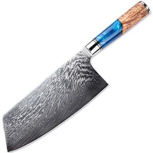 Damaškový kuchyňský nůž Hakusan Big Cleaver/Modrá obraz
