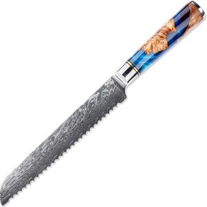 Damaškový kuchyňský nůž Hakusan Bread/Modrá obraz
