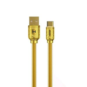 WK Design rychlonabíjecí kabel USB C Zlatá obraz