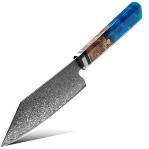 Damaškový kuchyňský nůž Kurume Small Cleaver/Modrá/26, 1cm obraz