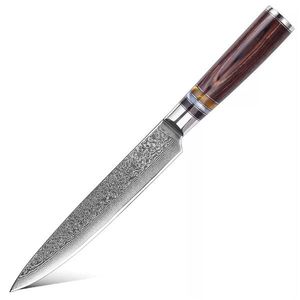 Damaškový kuchyňský nůž Kašiwa Slicing/Hnědá obraz